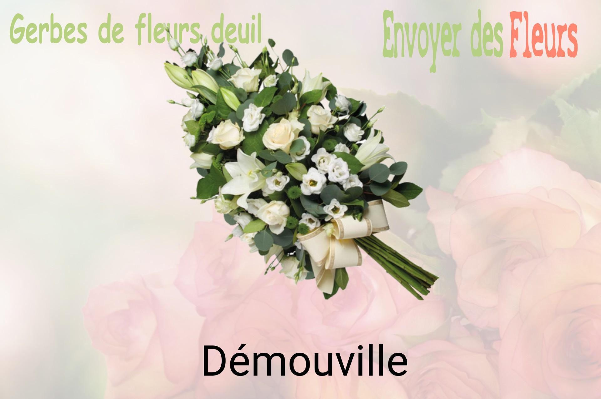 Gerbe de fleurs de deuil livrée à Démouville